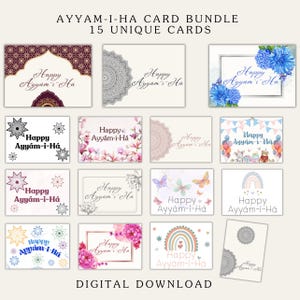 Download digitale di biglietti Ayyamiha, biglietto Baha'i, regalo Ayyam-i-ha, biglietto di auguri Bahai stampabile, biglietti per bambini, regalo per insegnante vicino Bahai