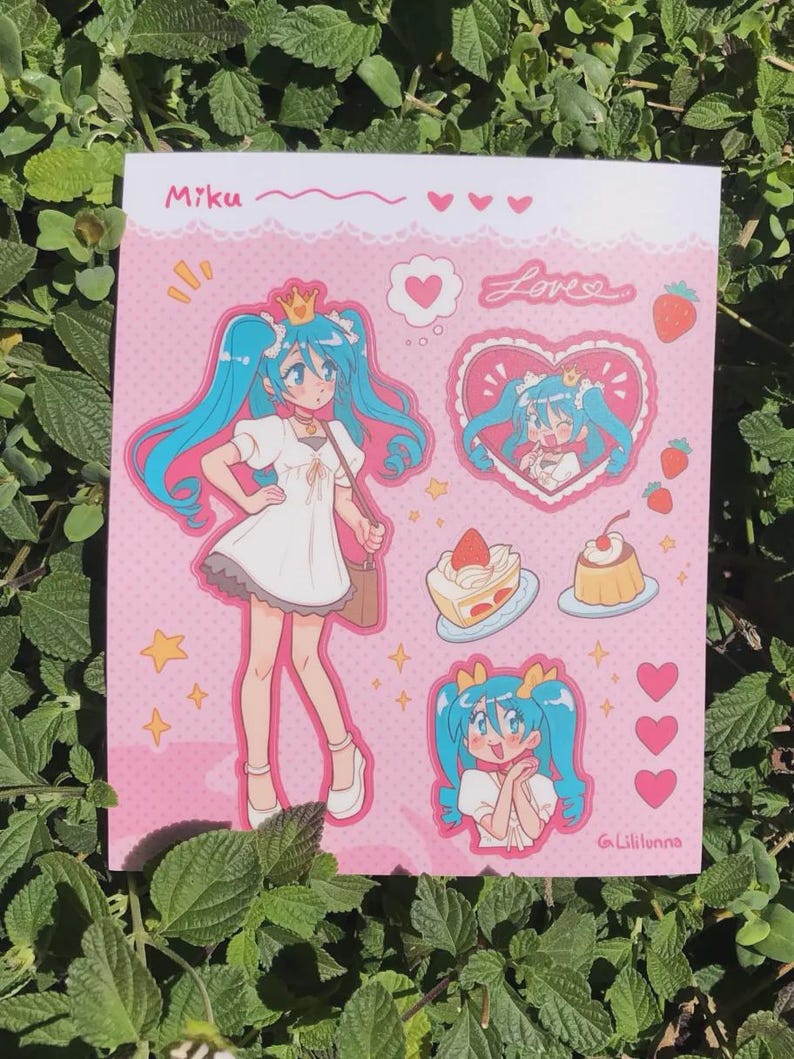 Miku Sticker Sheet - Etsy