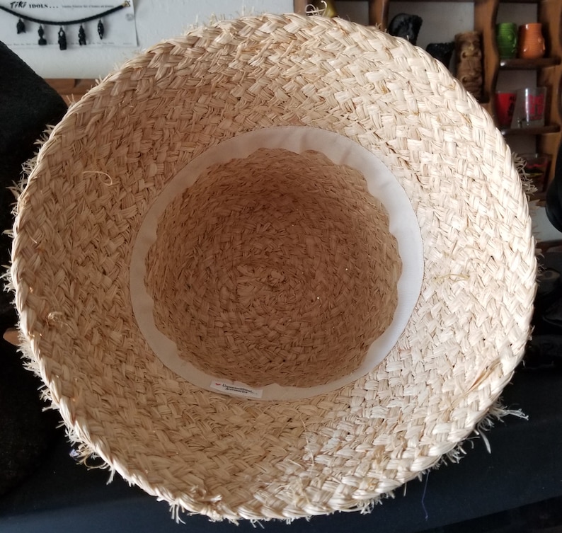 Straw Bucket Novelty Sun Hat Tiki Summer Cruise Vacation Resort Tropical Gardening