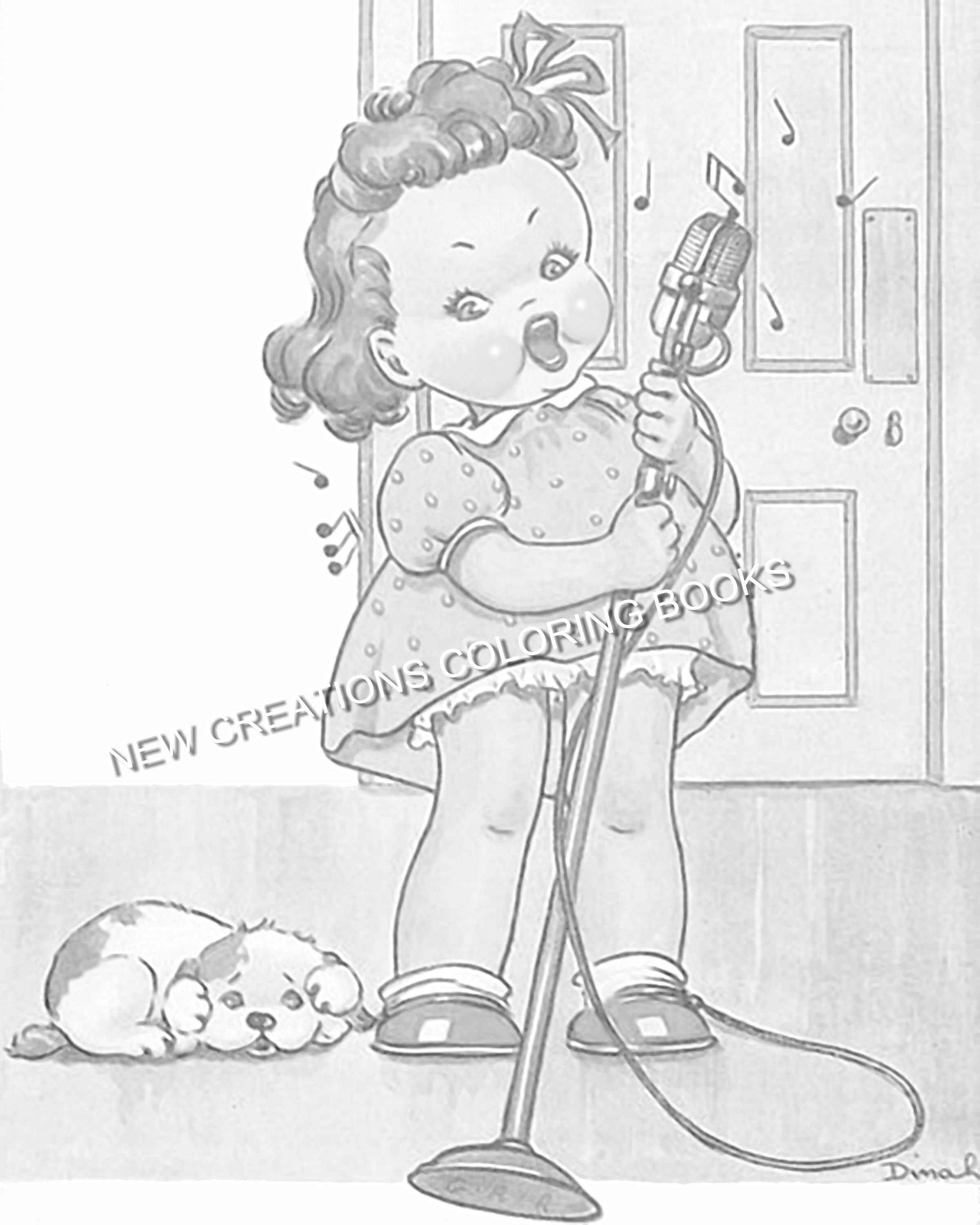 New Creations Coloring Books: VINTAGE ILLUSTRATIONS by DINAH - Etsy