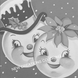 New Creations Coloring Books: VINTAGE SNOWMEN image 5