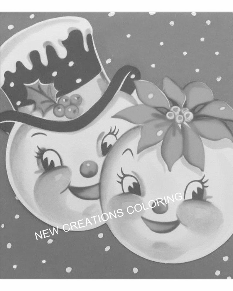 New Creations Coloring Books: VINTAGE SNOWMEN image 5