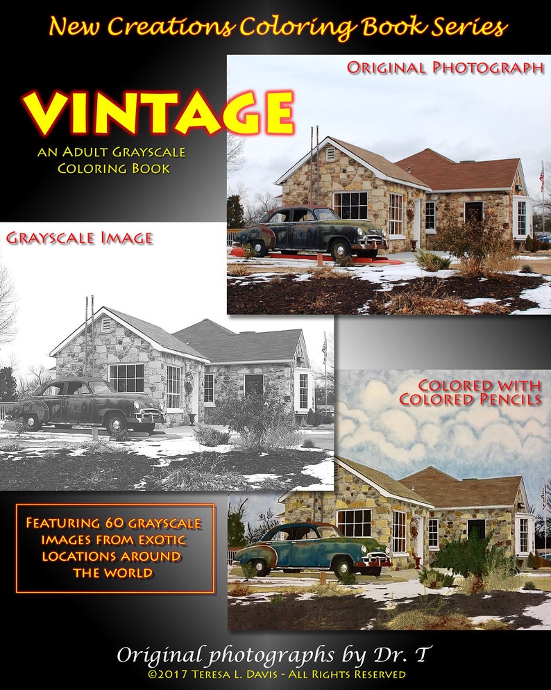 New Creations Coloring Book Series: VINTAGE - Etsy