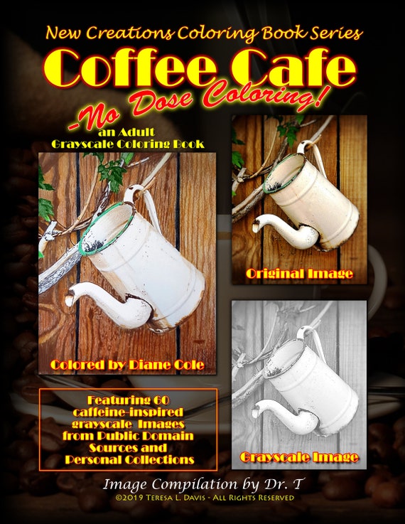 Download New Creations Coloring Books Coffee Cafe No Dose Coloring Etsy