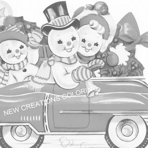 New Creations Coloring Books: VINTAGE SNOWMEN image 9