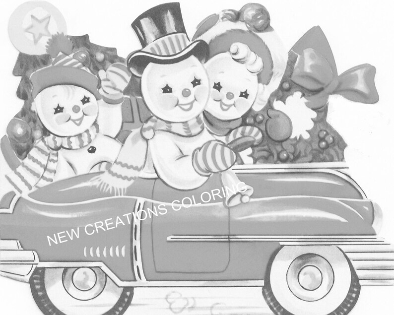 New Creations Coloring Books: VINTAGE SNOWMEN image 9