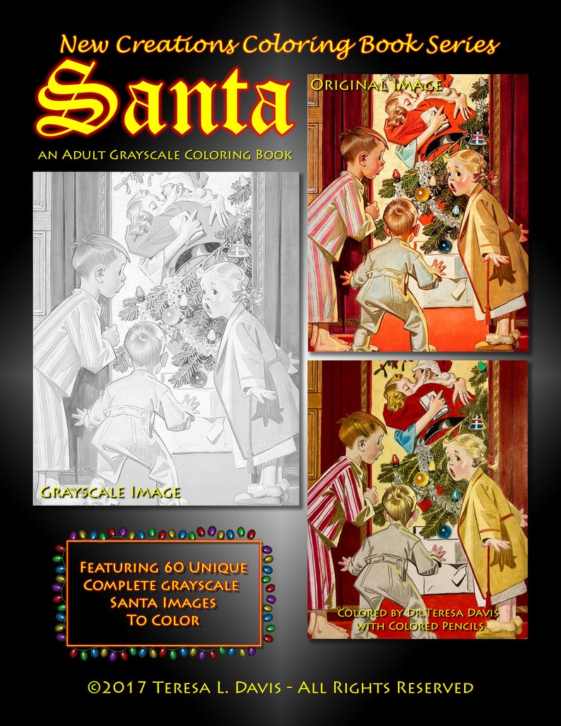 New Creations Coloring Book Series: SANTA image 1