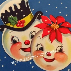 New Creations Coloring Books: VINTAGE SNOWMEN image 6