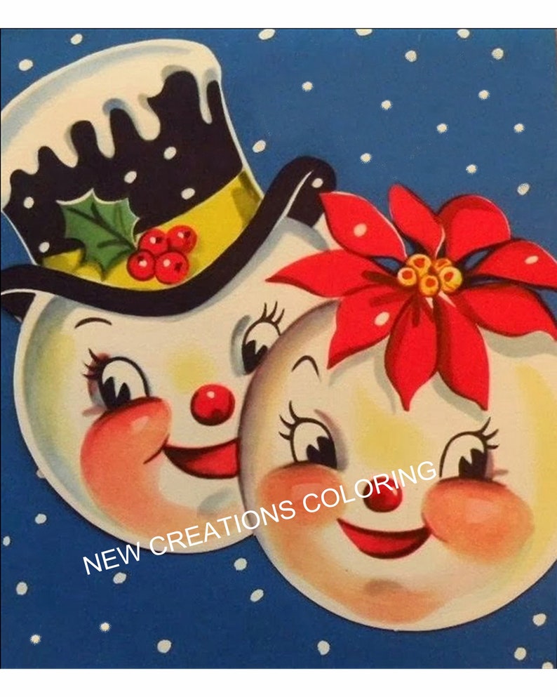 New Creations Coloring Books: VINTAGE SNOWMEN image 6