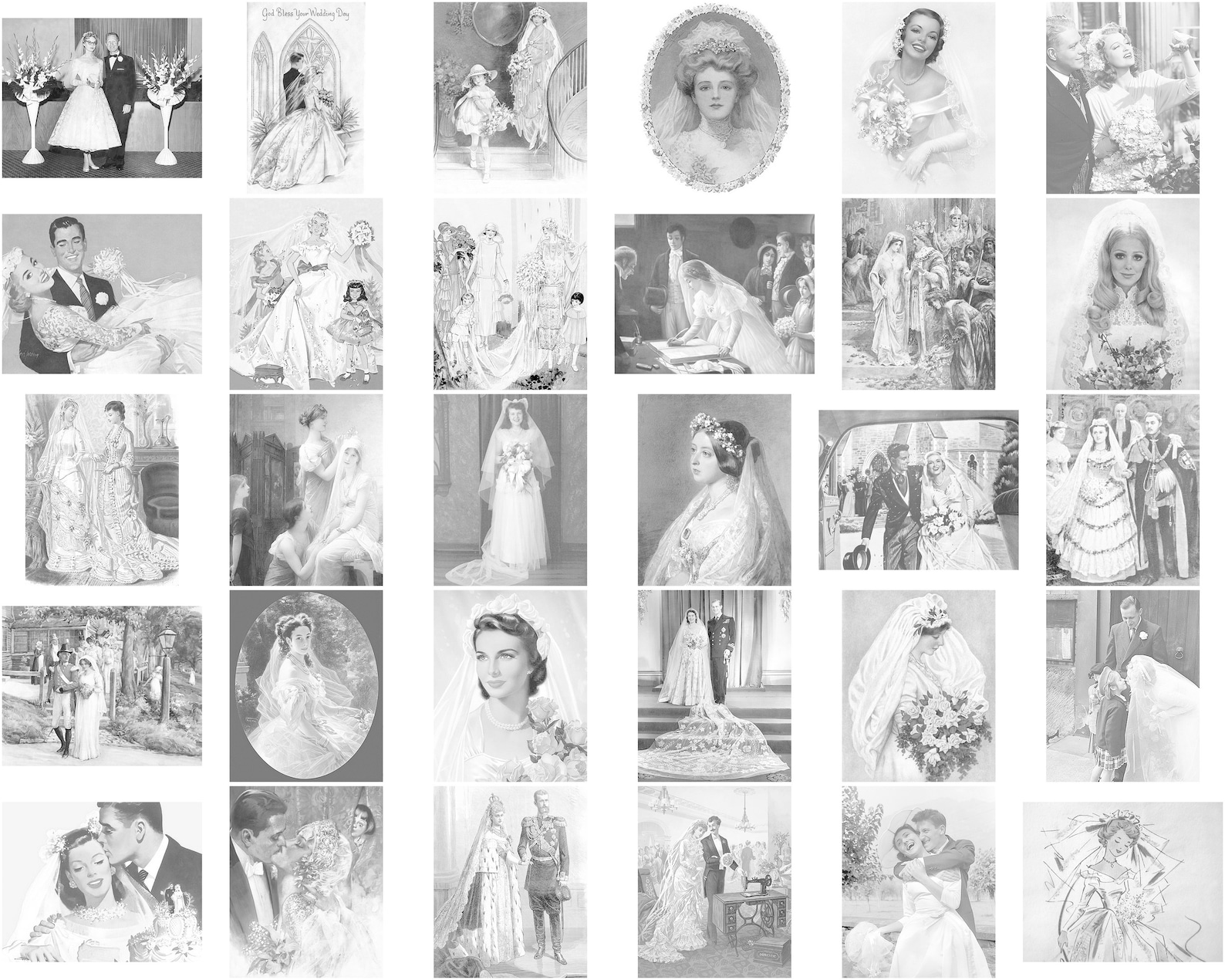 New Creations Coloring Book Series: VINTAGE BRIDES - Etsy
