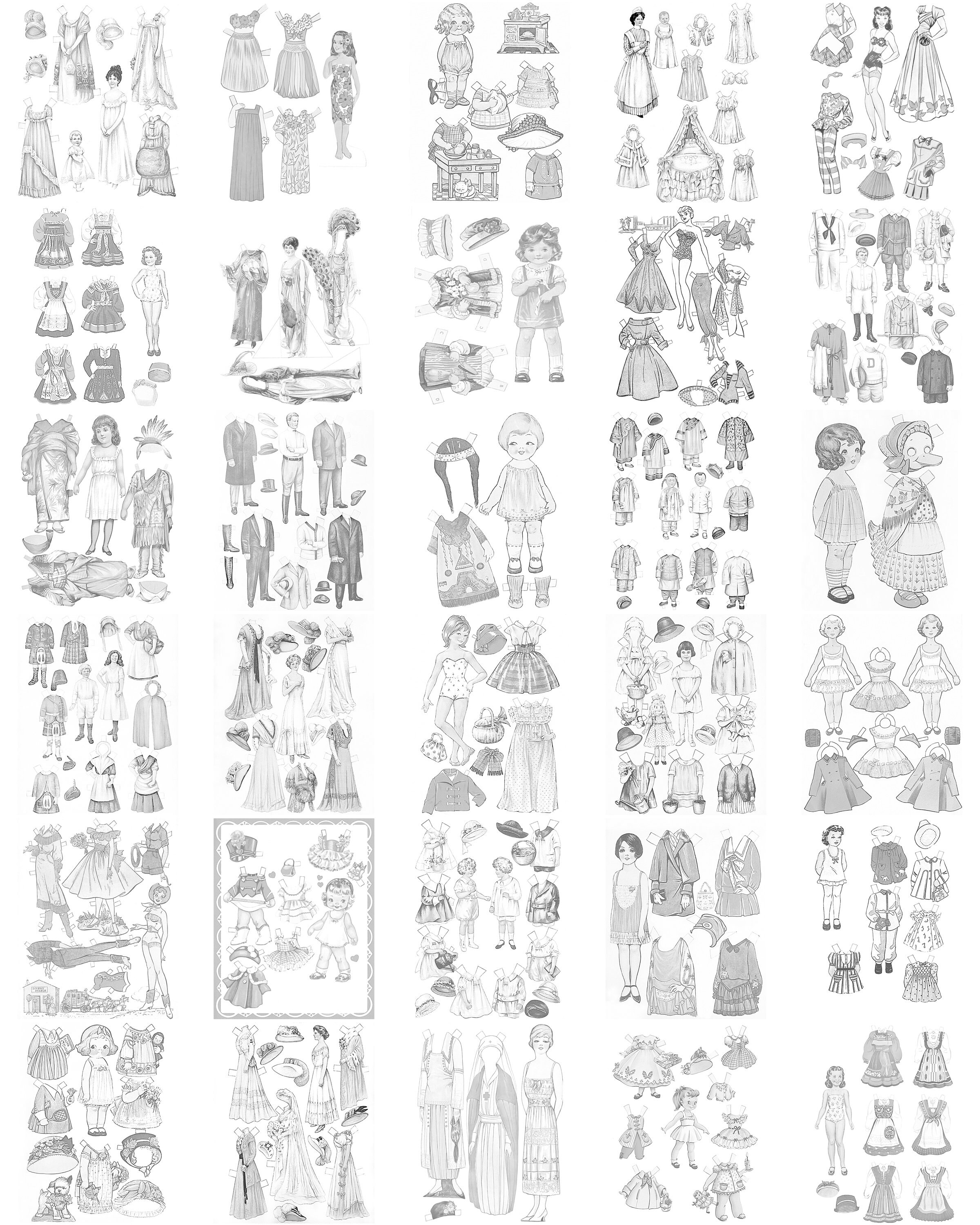 VINTAGE PAPER DOLLS - Etsy