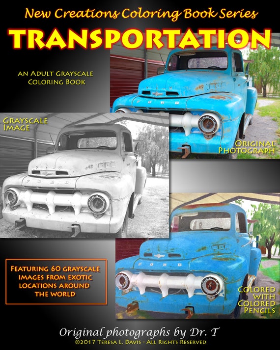 Download New Creations Coloring Book Series Transportation Etsy
