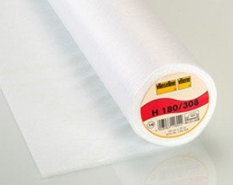 Interlining Non-woven Light Weight Easy Fuse Fusible - 90cm x 1 metre - White For Bags/Clothes Iron-on 36" Wide by Vilene Vlieseline H180-10