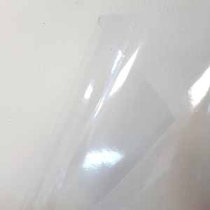 200 Micron Waterproof Glass Clear PVC Fabric Plastic Curtains Bags 52&quot; Sewing UK One Metre