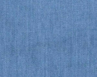 Light Shade 4oz Lightweight Washed Blue Denim Fabric by Metre