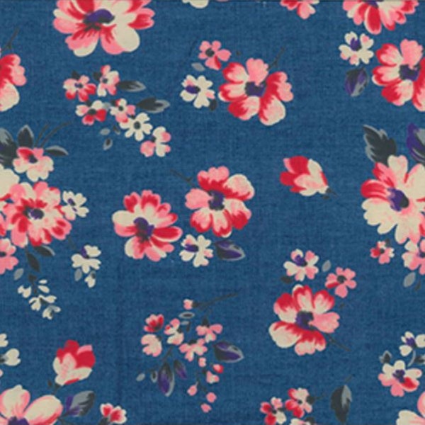Printed Denim Fabric Etsy