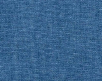 Medium 4oz Lightweight Washed Blue Denim Fabric by Metre