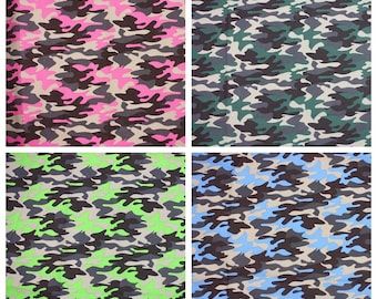 Tela de polialgodón con estampado de camuflaje de soldado del ejército para niñas y niños (se vende por metro), ligera, para coser, manualidades, banderines y accesorios.