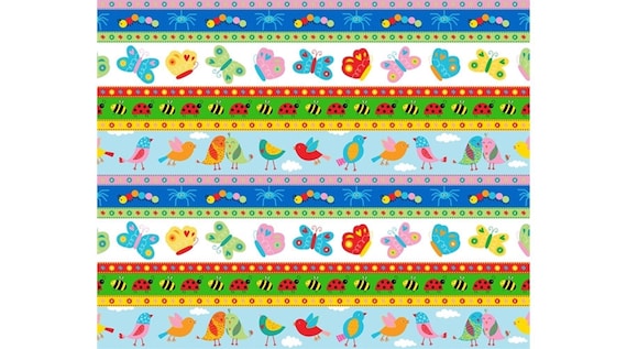 Fat Quarter Barnyard Bunch Animals Cotton Quilting Fabric Blank Quilting