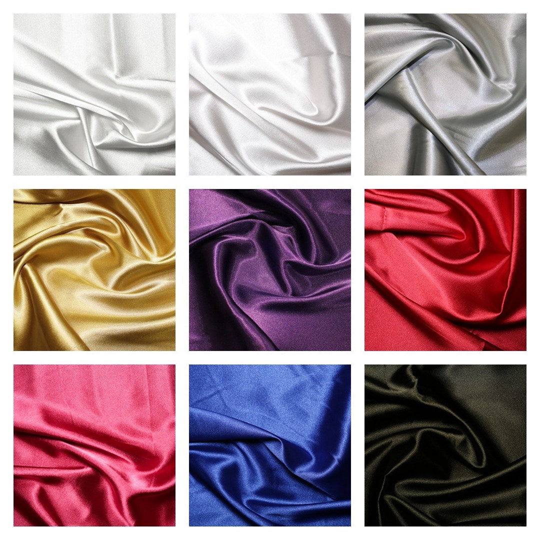 Plain Stretch Satin Stretchy Shine Lining Clothes Dresses Etsy