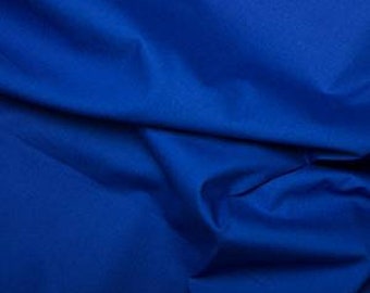Excellent Quality Plain Royal Blue 100% Cotton Poplin Fabric 121gsm Sewing Quilting Craft Home Decor