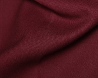 Wine Cotton DRILL Fabric - HALF METRE 60" Fabric - Clothes, Bags, Accessories Uniforms Workwear Durable Furnishings Twill Weave