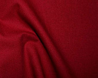 Rose & Hubble 100% True Craft Cotton - Solid Crimson Red - by Metre