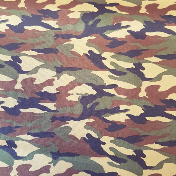 Camouflage Green & Brown Army Woodland METRE Cotton Poplin Fabric Boys and  Mens Clothes, Bags, Accessories per Yard 