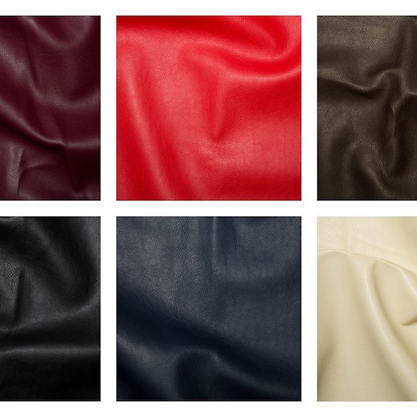 Plain Soft Leather Look Faux Fake Leather Fabric 55"/142cm 611gsm Easy to Sew Clothes Upholstery Cushions PVC/Polyester Backing HALF A METRE