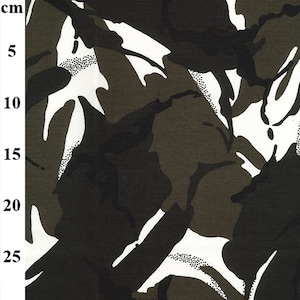 Camouflage Green & Black Arctic Dark Colours Army Woodland HALF METRE Cotton DRILL Fabric Boys and Mens Clothes, Bags, Accessories Half yard