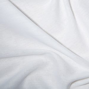 May include: White cotton fabric with a smooth, even texture. The fabric is folded in half, creating a soft, flowing drape.