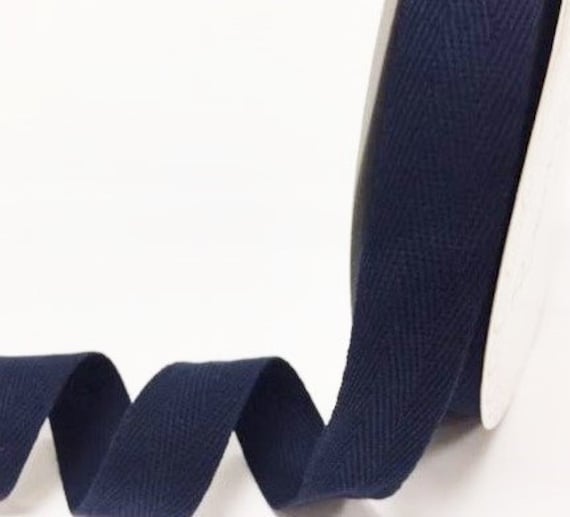 2 metres Sky Blue 10mm Cotton Herringbone Tape Webbing Ribbon Craft Sewing