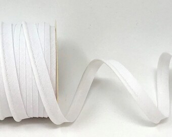 2m x WHITE Polycotton 10mm Piping - Excellent Quality Trimming, Bags, Clothes, Furnishing, Home Decor, Craft, Decorative Trim Edging