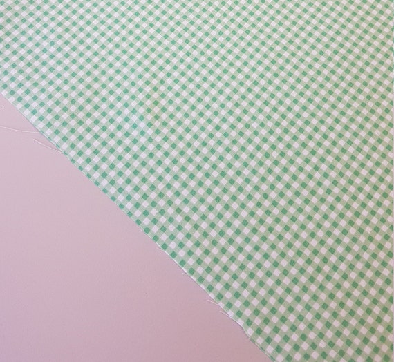 100/% Cotton Fabric CHECK GINGHAM PINK Rose /& Hubble Material METRE FAT QUARTER
