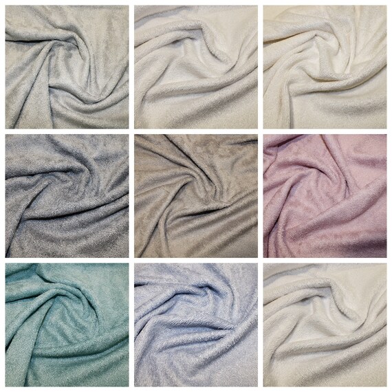Bamboo Towelling Baby Nappy Reusable Diaper Fabric 60" Wide Anti-bacterial, Sustainable and Quick Drying Towel - Half a metre