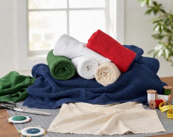 Double Sided Cotton Towelling Loop Fabric Baby Nappy Reusable Diaper Gown Bibs 60" Wide Towel - HALF A METRE - Bath Towels/Bath Robes