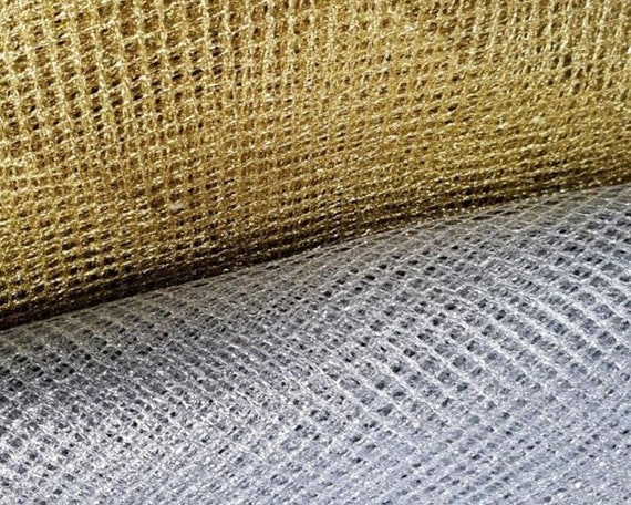 Lurex Net Fabric Gold OR Silver PER METRE 132cm/52 Lightweight 25gsm Shiny  Costumes Decoration Events Chairs Decorative Clothing -  Canada