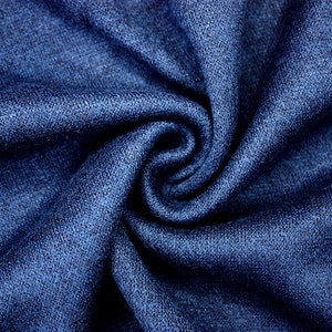 Melange Knit Winter Jersey Navy Blue Designs Jersey Dress Dresses Stretch Fabric Soft & Luxurious  156cm (60&quot;) - HALF A METRE Clothes Hoodie