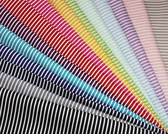 Horizontal Candy Stripes 100% Cotton Poplin Fabric HALF A METRE 145cm/57" 130gsm Lines Sewing Quilting Baby Clothes Craft Home Decor*