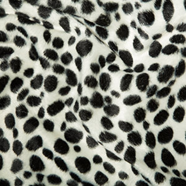 Dalmatien Chien Animal Pet Design Rayures Noir/Marron Velboa Fausse Fourrure Polaire DEMI-UN MÈTRE - Peau De Poney À Poils Bas Imprimé Costumes Déguisements Jouets