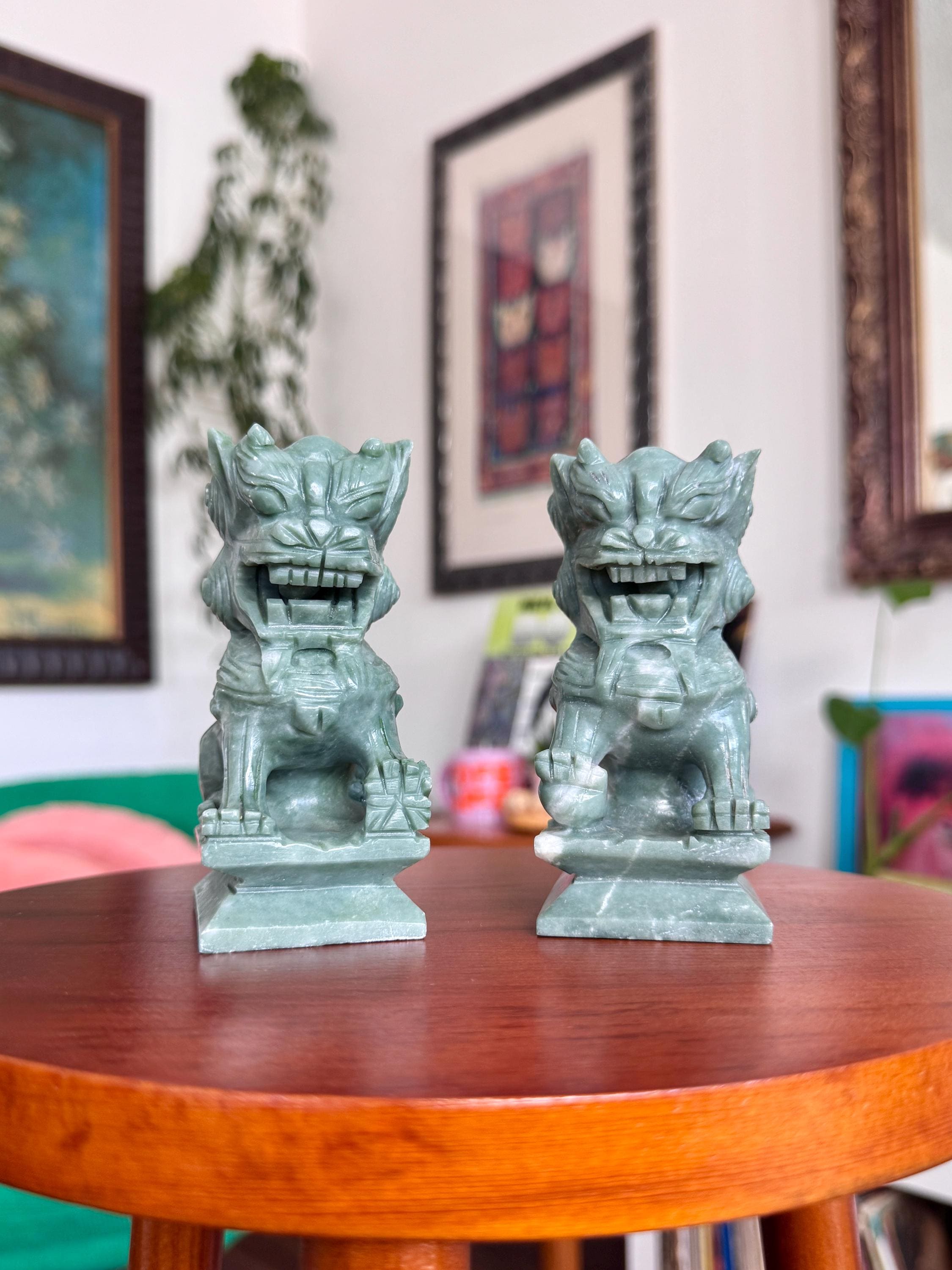 Antique Vintage Chinese Carved Stone Figurines - Etsy
