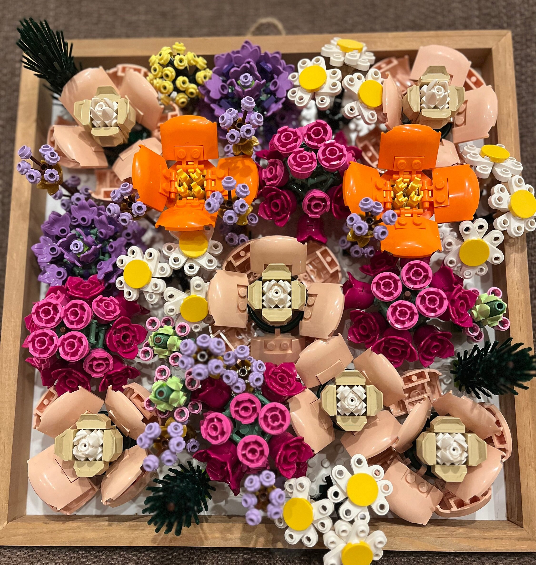 Beautiful Flower Board Made From Lego - Etsy