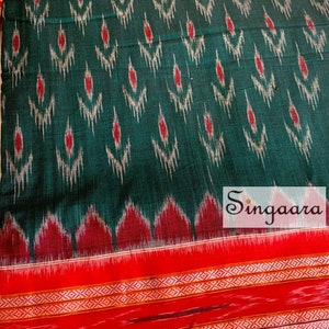 Beautiful Pure Ikat Cotton Saree with blouse / Partywear Saree/ ships from USA