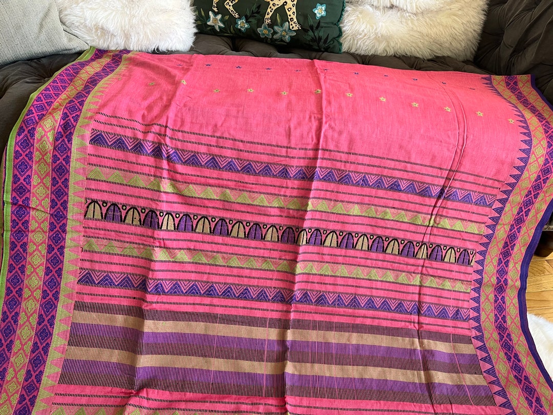 Beautiful Pure Khadi Cotton Saree Wedding Sari/handloom Saree/ Ships