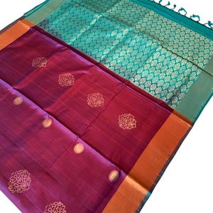 Wedding Saree Kanchipuram Soft Silk Saree Indian  Sari Partywear  Wear for Women Festival Saree Kanjeevaram Silk Sari Ships from USA