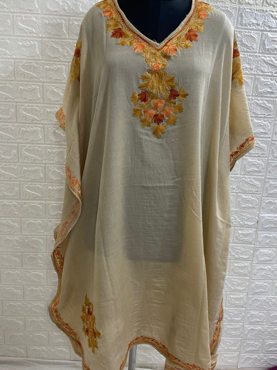 Cotton Kurti with Kashmiri Aari Embroidery | Angad Creations