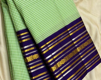 Kanchipuram Silk Saree / Indian Saree with Zari 2 gram