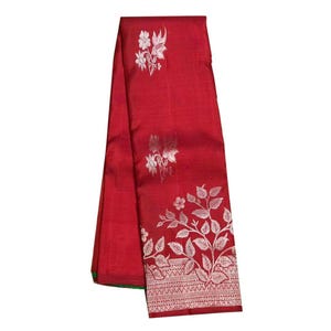 Kanchipuram Seide Saree für die Braut: Handgewebter Hochzeits Sari mit Zari Pallu