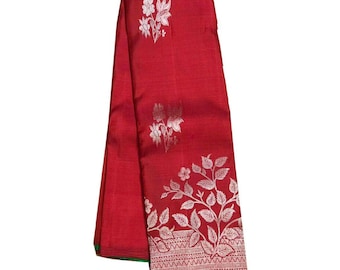 Bridal Kanchipuram Silk Saree: Handloom Wedding Sari with Zari Pallu