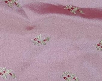 Banarasi Mashru Silk Saree /Baby Pink Silk Sari with meenakari buttas